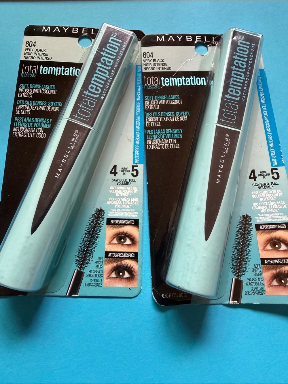 Maybelline Total Temptation Mascara — Black with Teal Packaging